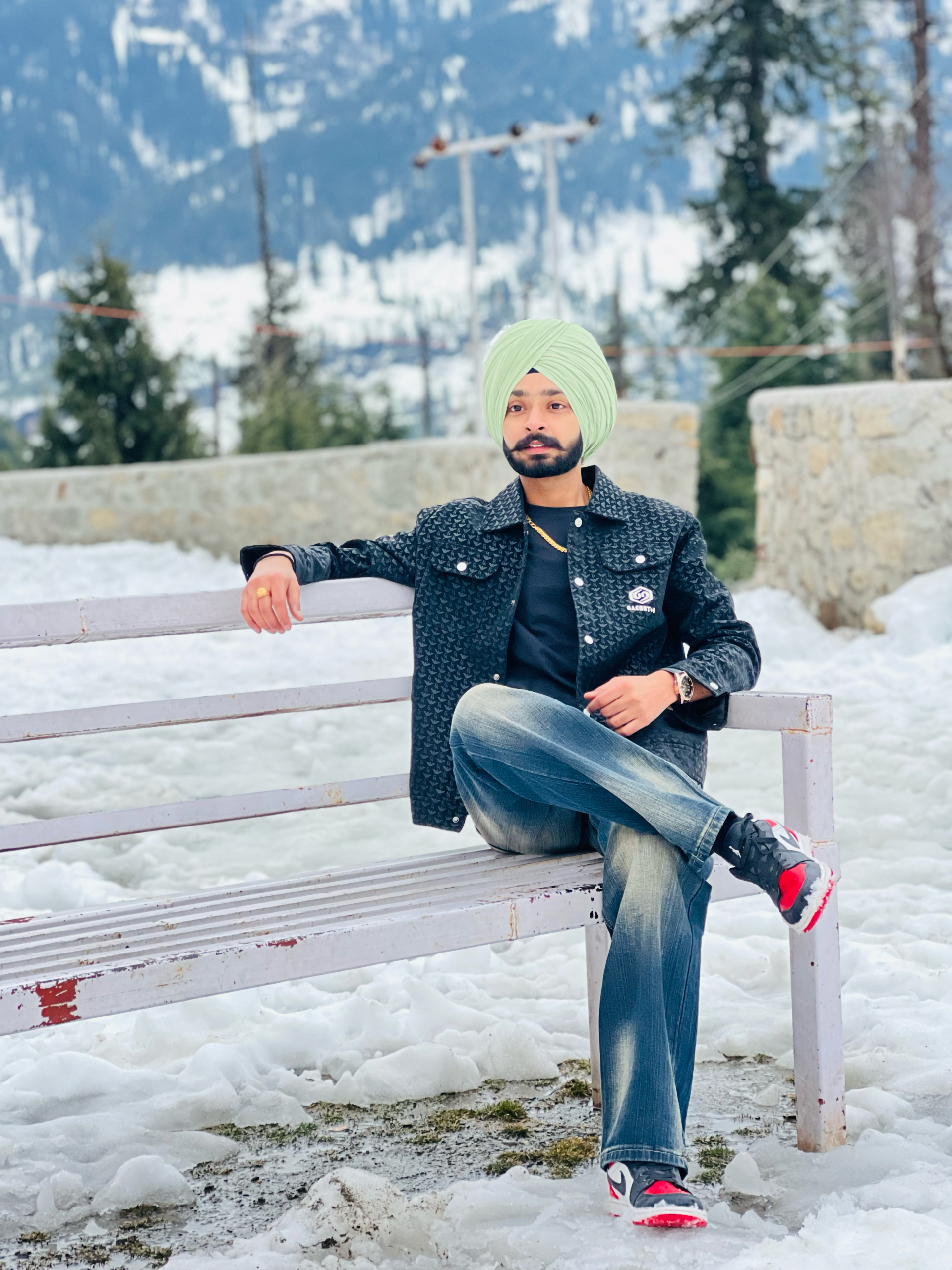 Onkar Gill during the shoot of an official Punjabi music video for Gill Records